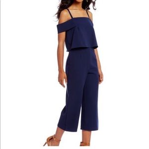 Gianni Bini Sandra Culotte Jumpsuit in Navy Blue